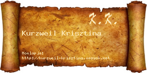 Kurzweil Krisztina névjegykártya