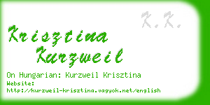 krisztina kurzweil business card